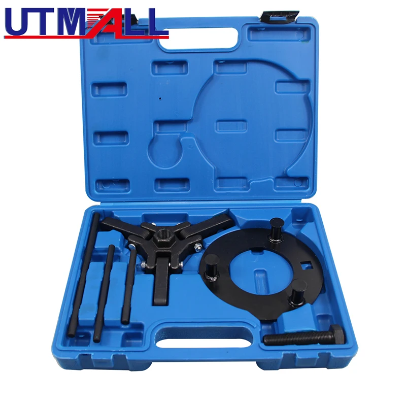 Automotive Harmonic Balancer Puller Tool Set Includes 3-Jaw Puller and Holding Tools