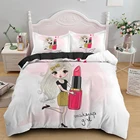 Детские комплекты постельного белья подарки Милая принцесса для девочек комплект пододеяльников с принтом одинарное двойное одеяло постельное белье 90 игра de cama