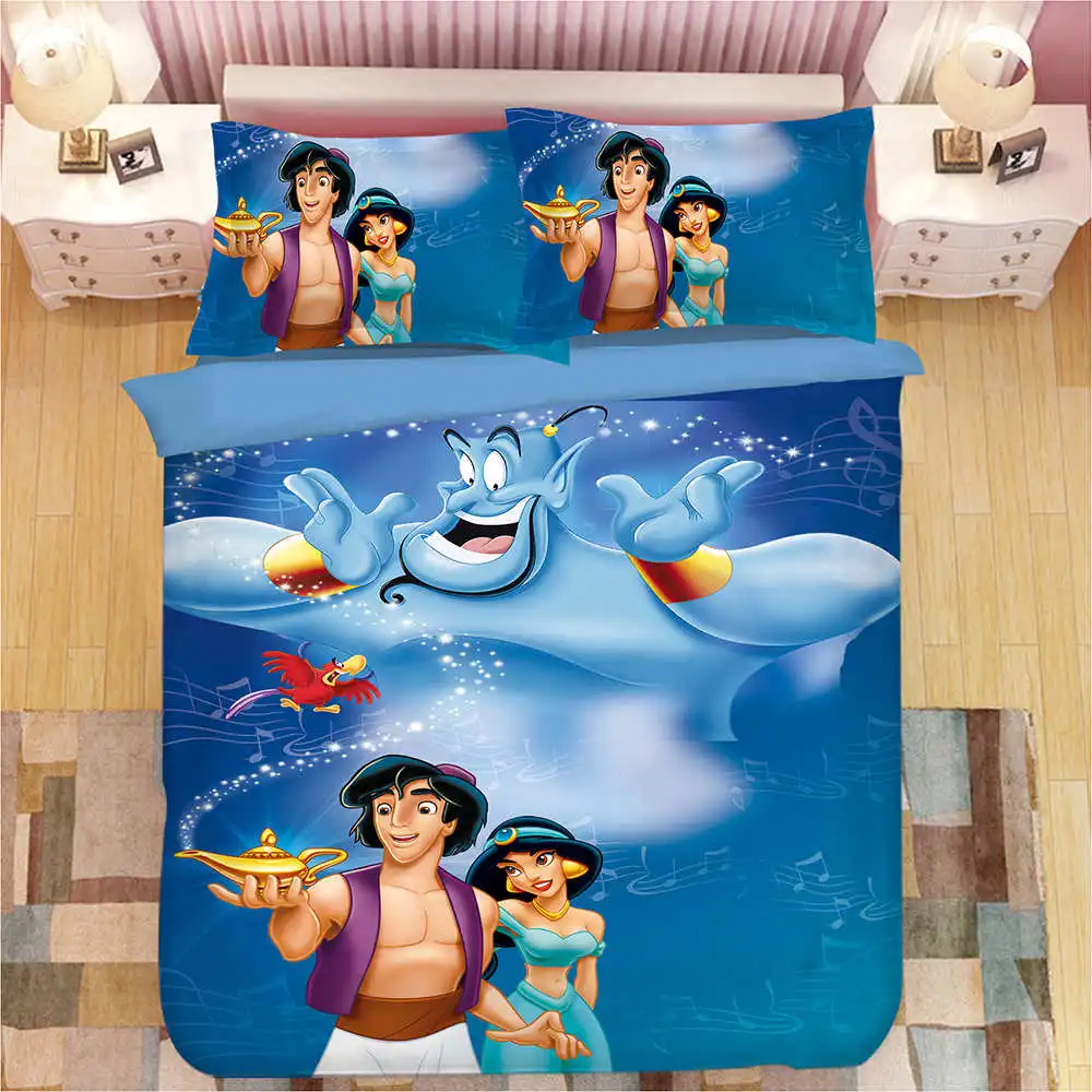 Princess bedding 2 Набор постельного белья disney queen size Принцесса Жасмин постельные принадлежности двойное одеяло пододеяльник для Декор для детской спальни полный покрывало King Kids Home - Color: Princess bedding 2
