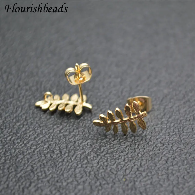 30 шт. металлические серьги-гвоздики в форме листа | Украшения и аксессуары