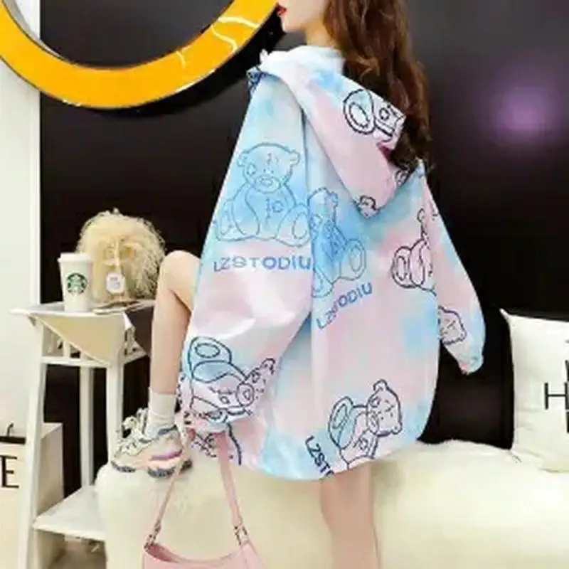 

Ropa de proteccion solar holgada con capucha para mujer, ropa de gama alta para celebridades por Internet, estilo occidental