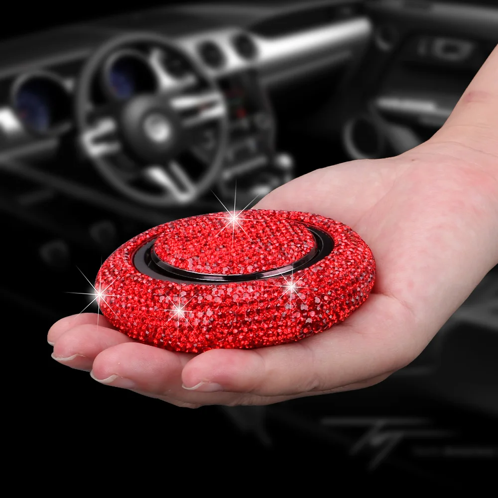

Self-adhesive Bling Car Air Freshener Car Decoration Ornaments Car styling Crystal Diamond Flying Saucer