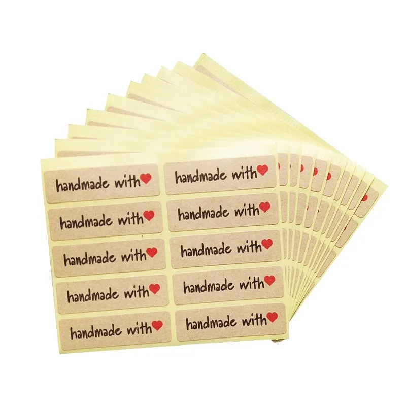 1000 шт./лот ручная работа с длинными полосками в форме сердца крафт-бумага