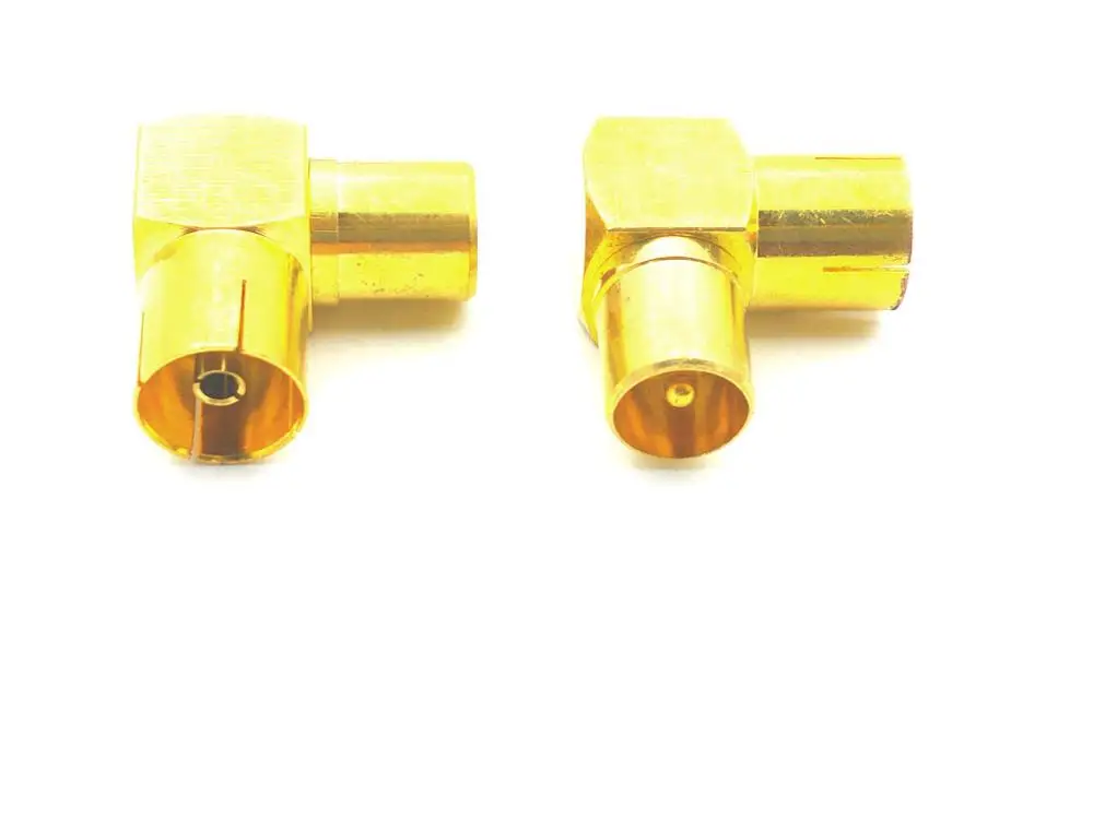 

TV CONNECTOR Gold plated brass IEC PAL DVB T TV plug male to female adapter