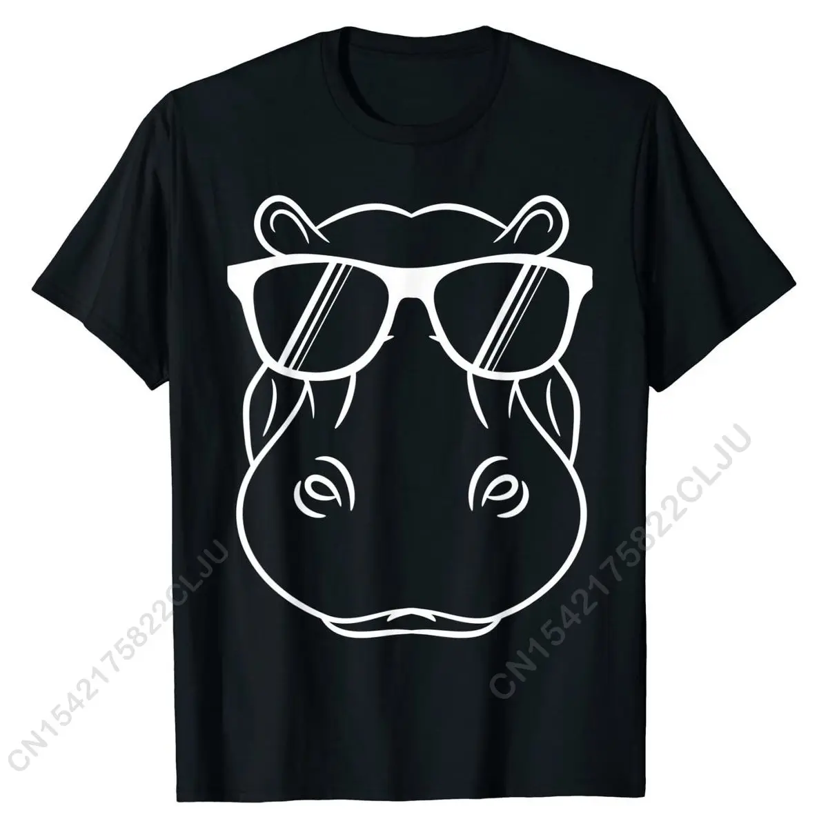 

Camiseta de diseño de hipopótamo para hombre, Camisa de algodón, moda urbana