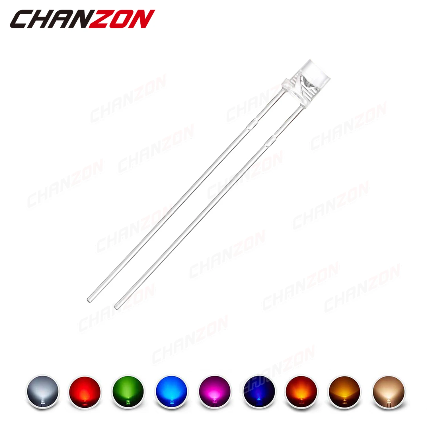 

100 шт. 3 мм Светодиодные диоды с плоским верхом, теплый белый, красный, зеленый, синий, УФ, фиолетовый, желтый, оранжевый, розовый, 2 В, 3 в, 20 мА, ши...