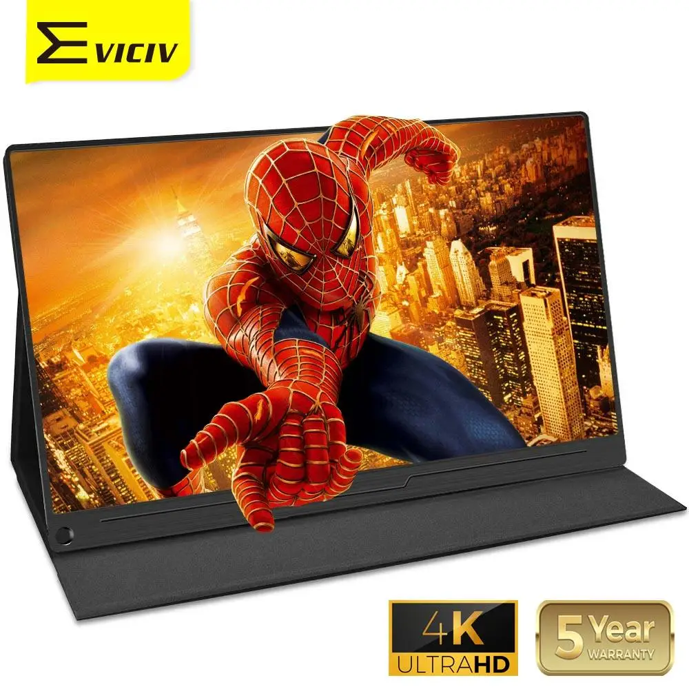 

EVICIV 15,6 портативный монитор 4K экран Ultra HD для PS4 IPS второй дисплей 60 Гц 1000:1 3840x2160 компьютер ноутбук ПК Xbox USB C