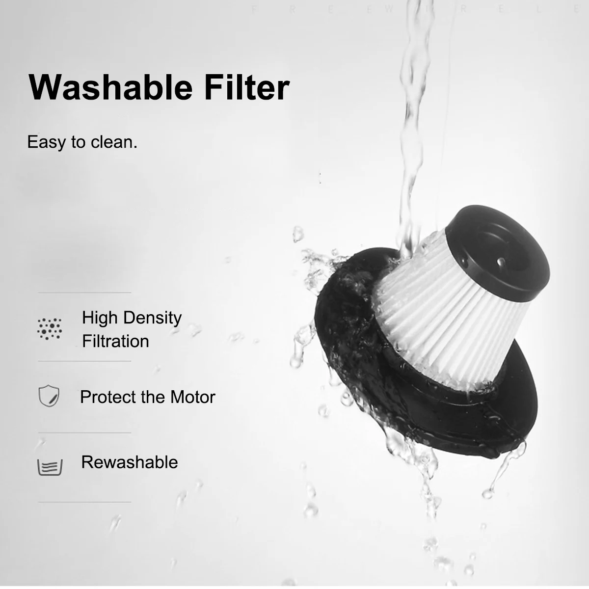 Автомобильный беспроводной пылесос 7000 ПА мощный циклонный всасывающий домашний