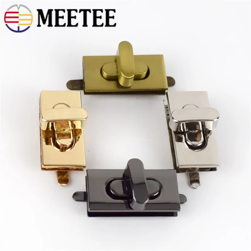Meetee 5/10 шт. 35x17 мм металлическая застежка прямоугольная Поворотная для сумок