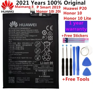 hua wei original 3400mah hb396285ecw phone battery for huawei p20 honor 10 honor 10 lite p smart 2019 honor 10i 20i batteries free global shipping