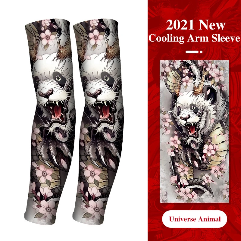 

13 Colors Fishing Seamless Arm Guard Ice Summer Tattoo Sleeves for Cycling, Driving Outdoor Cooling Sun Protection Arm Cover