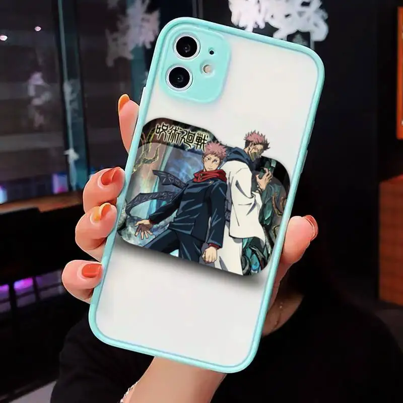 

Jujutsu Kaisen Phone Cases matte transparent For blue iPhone 7 8 x xs xr 11 12 pro plus max mini Clear Funda