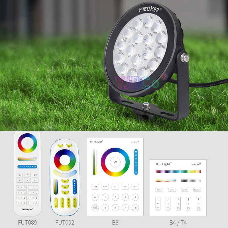Miboxer 9W RGB + CCT умный светодиодный садовый светильник FUTC02 AC100 ~ 240V IP66