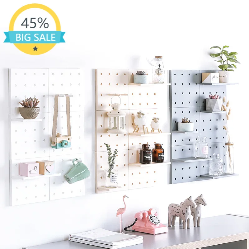 

Wall Organizer Panels DIY Pegboard Display Wall Mount Peg Board Organizer and Storage for Craft Room Kitchen Office