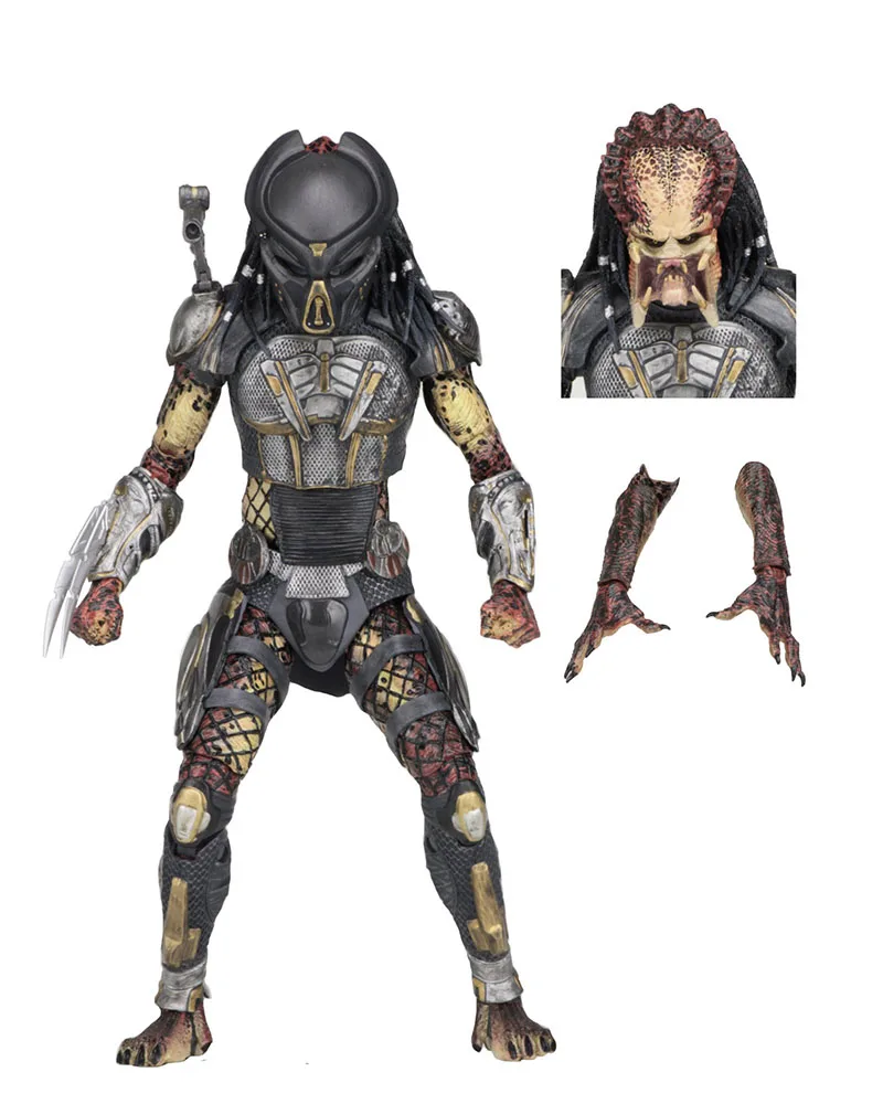 NO BOX NECA 2шт голова инопланетяне против Хищника конечная скрывающаяся Хищник мноонфазная фигурка ПВХ фигурка Коллекционная подарочные модельные игрушки - Цвет: NO BOX