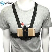 outdoor mobile phone chest mount harness strap holder cell phone clip action camera adjustable straps xiaomi for iphone stand