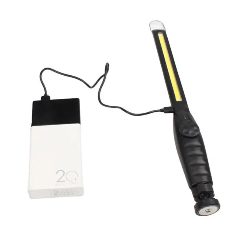 구매 USB 충전식 작업 조명 접이식 유지 보수 조명 다기능 COB LED 슬림 램프 텔레스코픽 손전등 밝기 조절 작업 램프