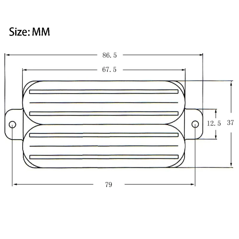 

Finest Electric Guitar Dual Hot Rail Pickups 4 Core Wire Copper Base Plate, Red