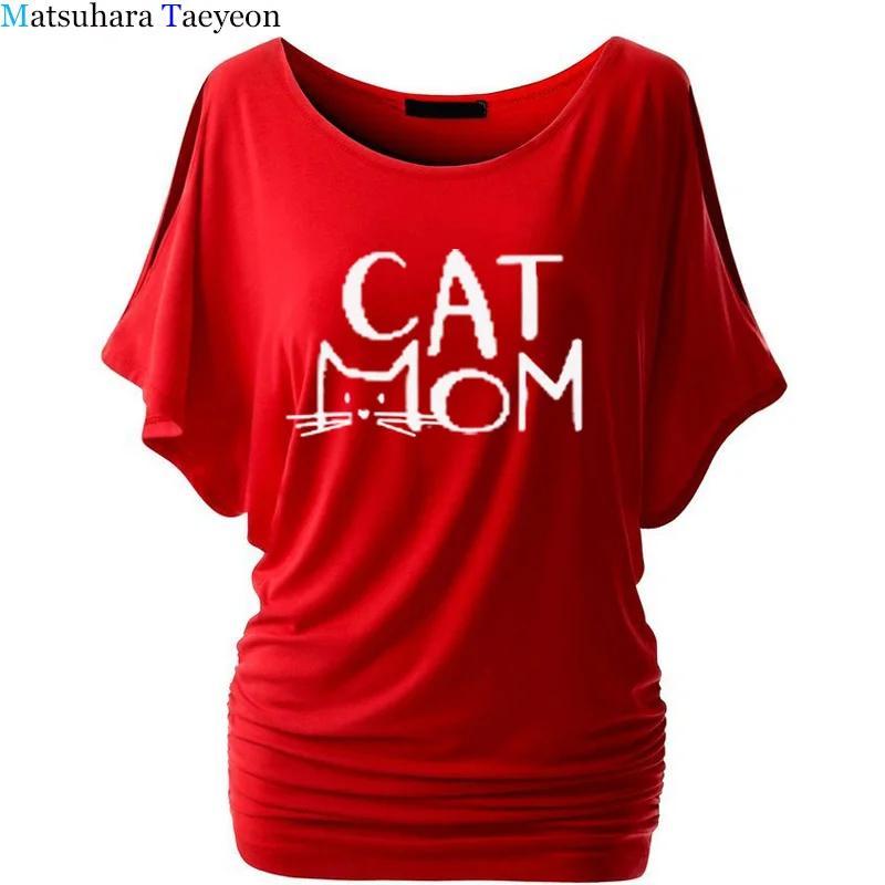 Женская футболка с принтом кошки и мамы хлопковые футболки надписью для женщин