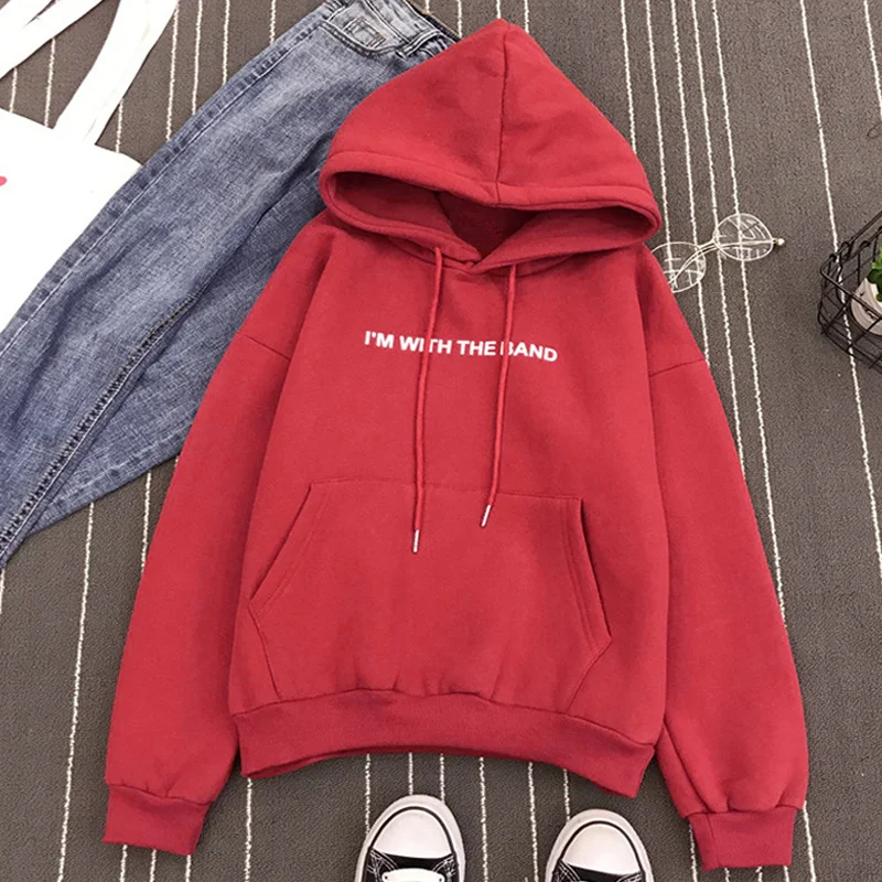 

Autumn and Winter Velvet Padded Thickened Sweater Women's Korean-style Fashionable Student Loose Large Size Bf Style Rac