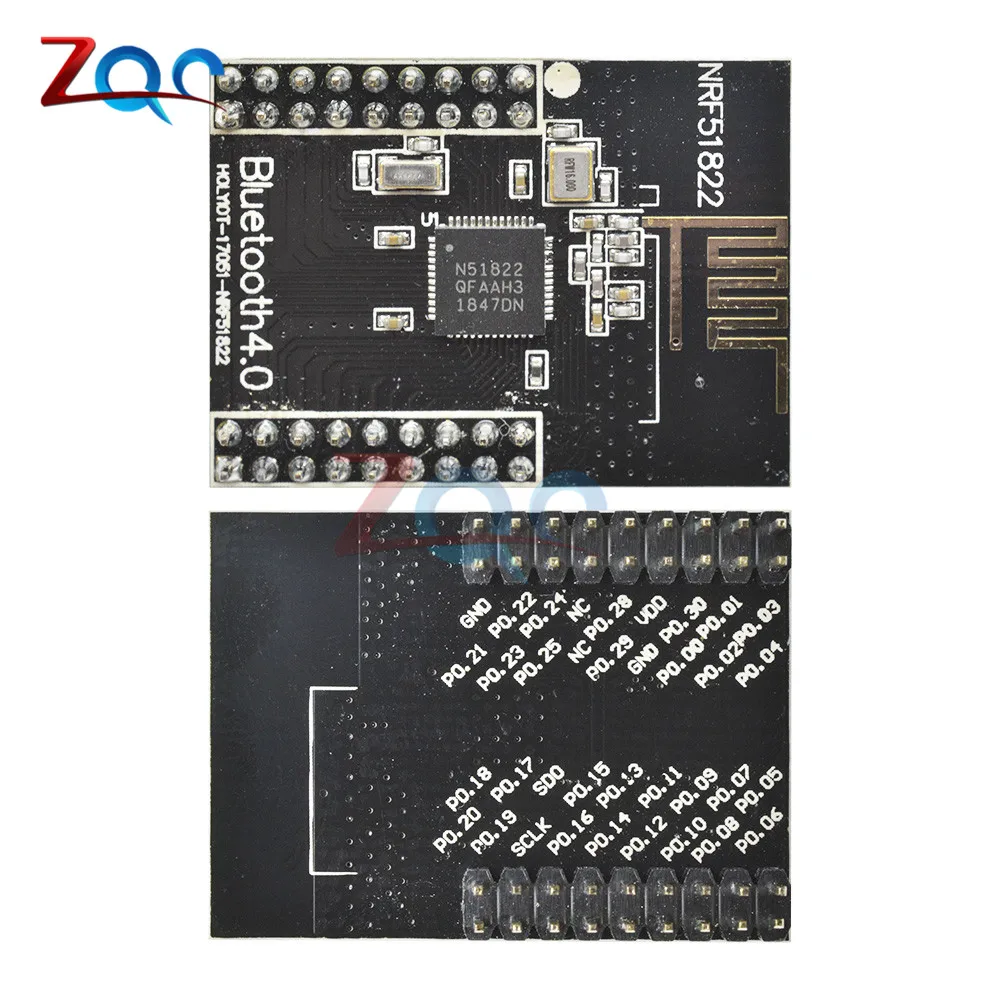 

CORE51822 BLE4.0 Bluetooth 2.4 GHz Wireless Module NRF51822 Communication Board RF Controller 2-3.6V