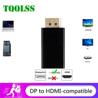 tqqlss 4k 1080p dp to hdmi cable adapter male to female for laptop pc display port to 1080p dp to hdmi converter cable adapter