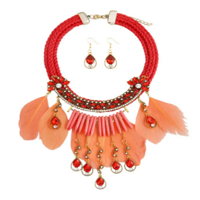 Европейская и американская мода экзотические украшения из сплава со стразами