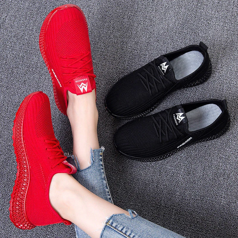 

Spring summer cute shoes Women Flats Lace-Up Sneakers Breathable Ladies Casual Shoes Soft Sports Running Shoes for Women