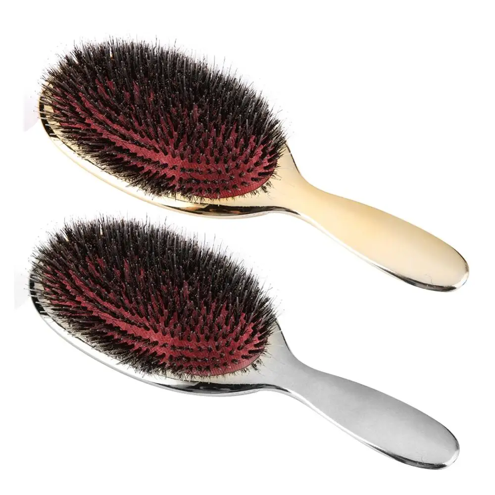 1 шт. Овальный кабан щетины и нейлона гребень для волос мини анти статический Уход