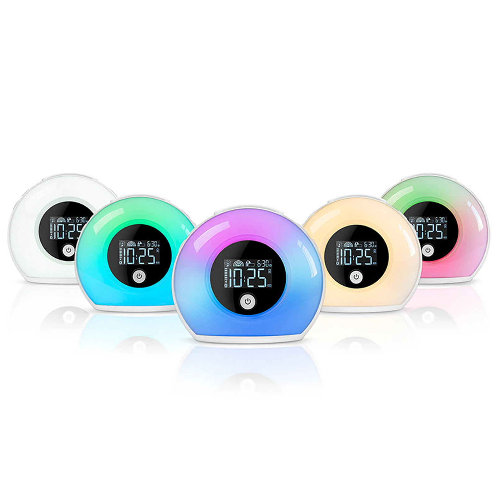 Цветной Bluetooth-динамик, 5 Вт, светодиодный Будильник, музыкальный проигрыватель USB, светильник с музыкальной лампой для сна, аксессуары для ук...