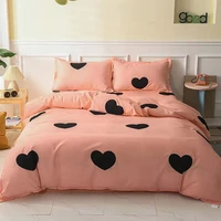 justchic 1pcs cartoon reactive printing polyester duvet cover queen double single size soft bedding quilt covers no pillowcase
