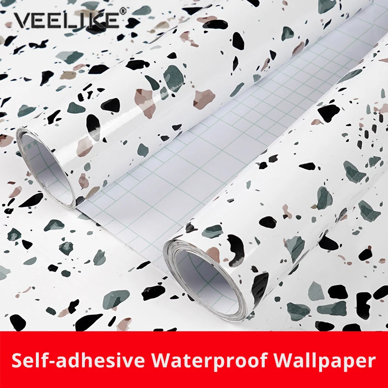 Самоклеящиеся обои мраморные водонепроницаемые настенные наклейки для кухни