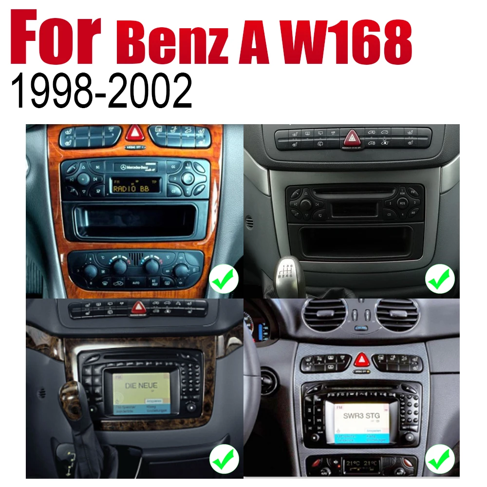 Авторадио 2 Din Автомобильный dvd плеер на основе Android для Mercedes Benz A W168 1998 ~ 2002 NTG GPS