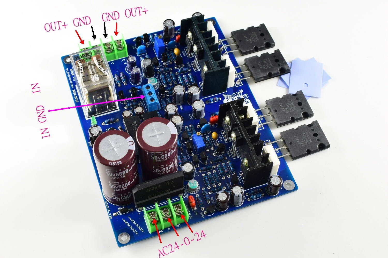 Усилитель мощности MX100 Stereo ttaeas TTC5200 с защитой динамика набор сделай сам/готовая