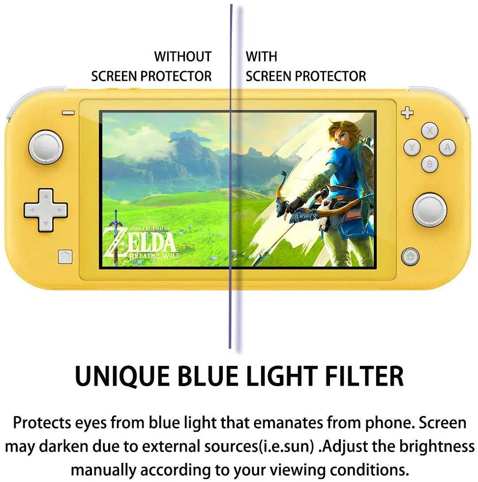 Nintendo Switch Lite консоли Экран протектор Закаленное защитный из стеклянной пленки с