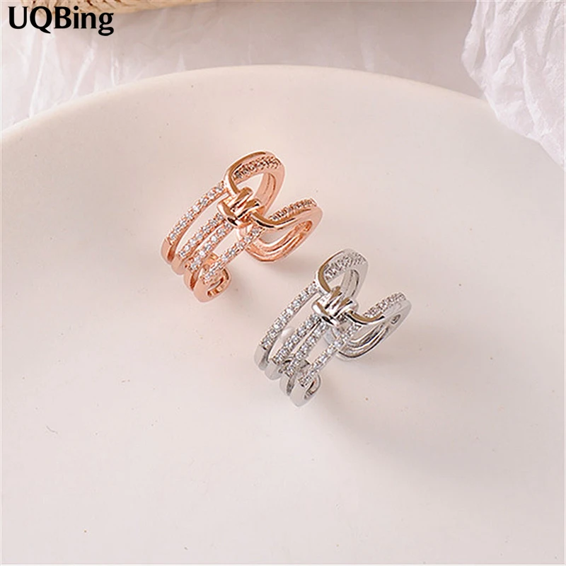 Оптовая продажа серебряные кольца Стразы открытый серебряный цвет кольцо с