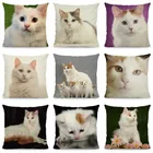 Чехол для подушки XUNYU, 45x45 см, с изображением Ван-кота, с изображением животных, DWM014