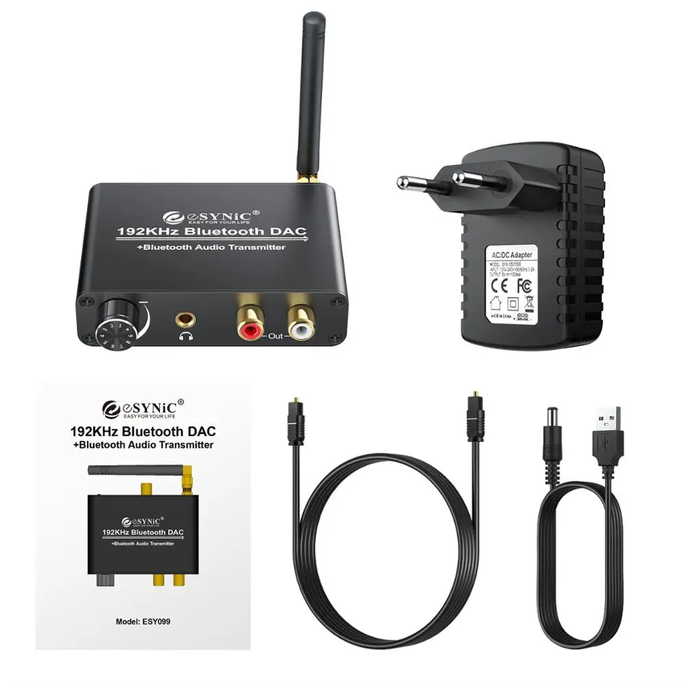 Neoteck Bluetooth DAC Поддержка наушники AptX цифро аналоговый преобразователь Оптический