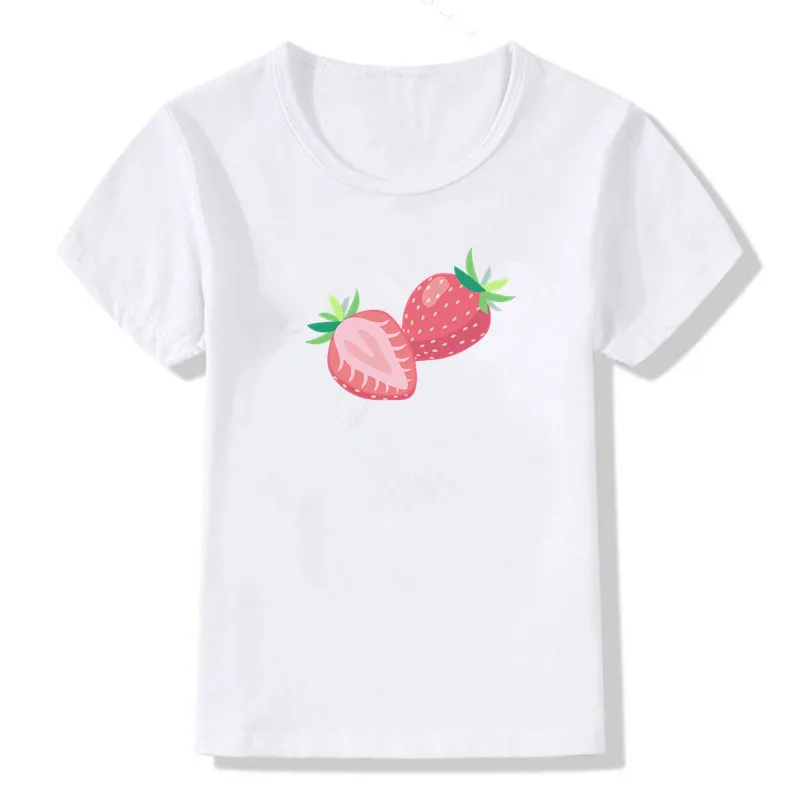 Забавная детская футболка с рисунком арбуза милые топы для мальчиков и девочек
