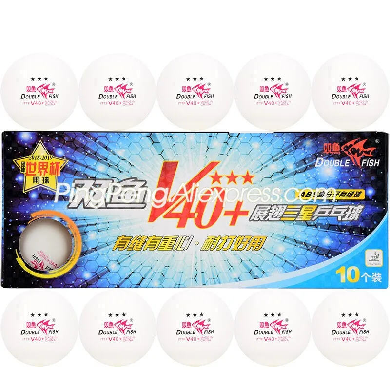 Мяч для настольного тенниса Double Fish V40 с 3 звездами оригинальные Пластиковые Мячи