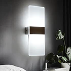 Светодиодный настенный светильник, современное акриловое декоративное бра для спальни, гостиной, коридора, сада, крыльца, холодсветильник черный свет