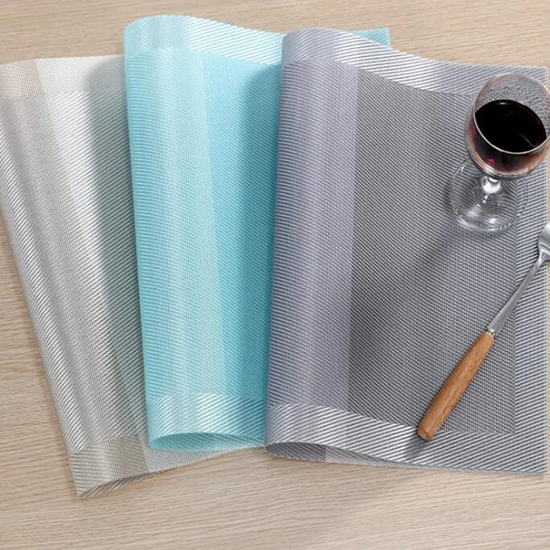 2 шт./упак. 45x30 см градиенты PVC салфетки для столовых приборов коврик