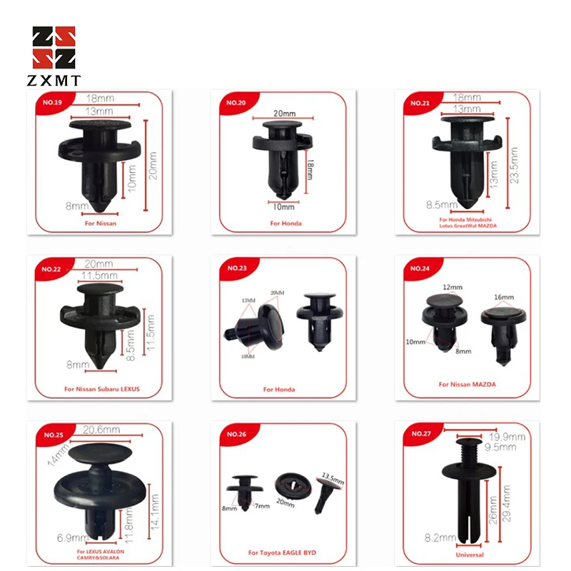 ZXMT 150 шт/30 модель Универсальный смешанный автомобильный бампер крыло лист