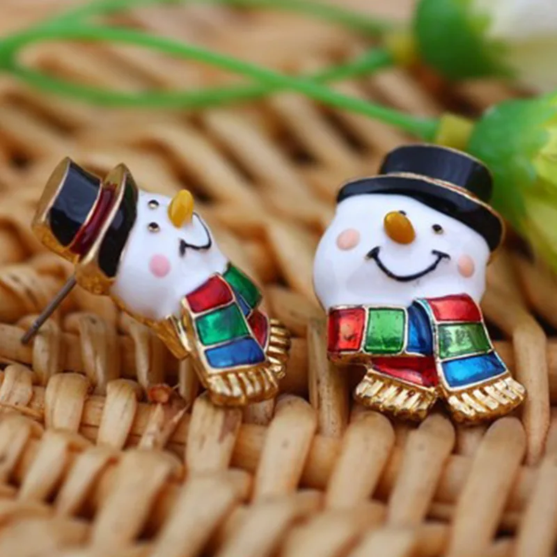 Milangirl Korean Hanging Dangle Earrings For Women Girls Xmas Snowman Ladies Jewelry Accessories Christmas s | Украшения и