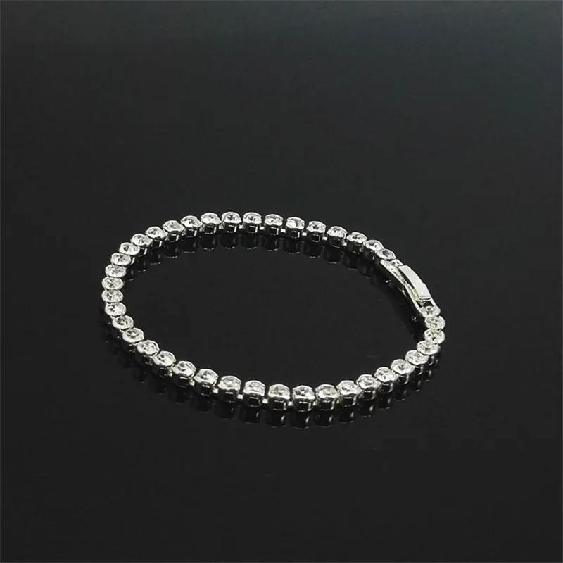 Модный хрустальный Теннисный браслет с циркониевыми бусинами цепочка браслеты