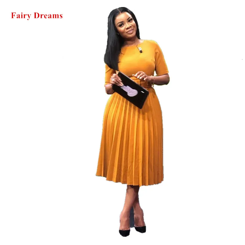 Фото Женское Африканское милое платье модные желтые красные миди платья Новинка лета