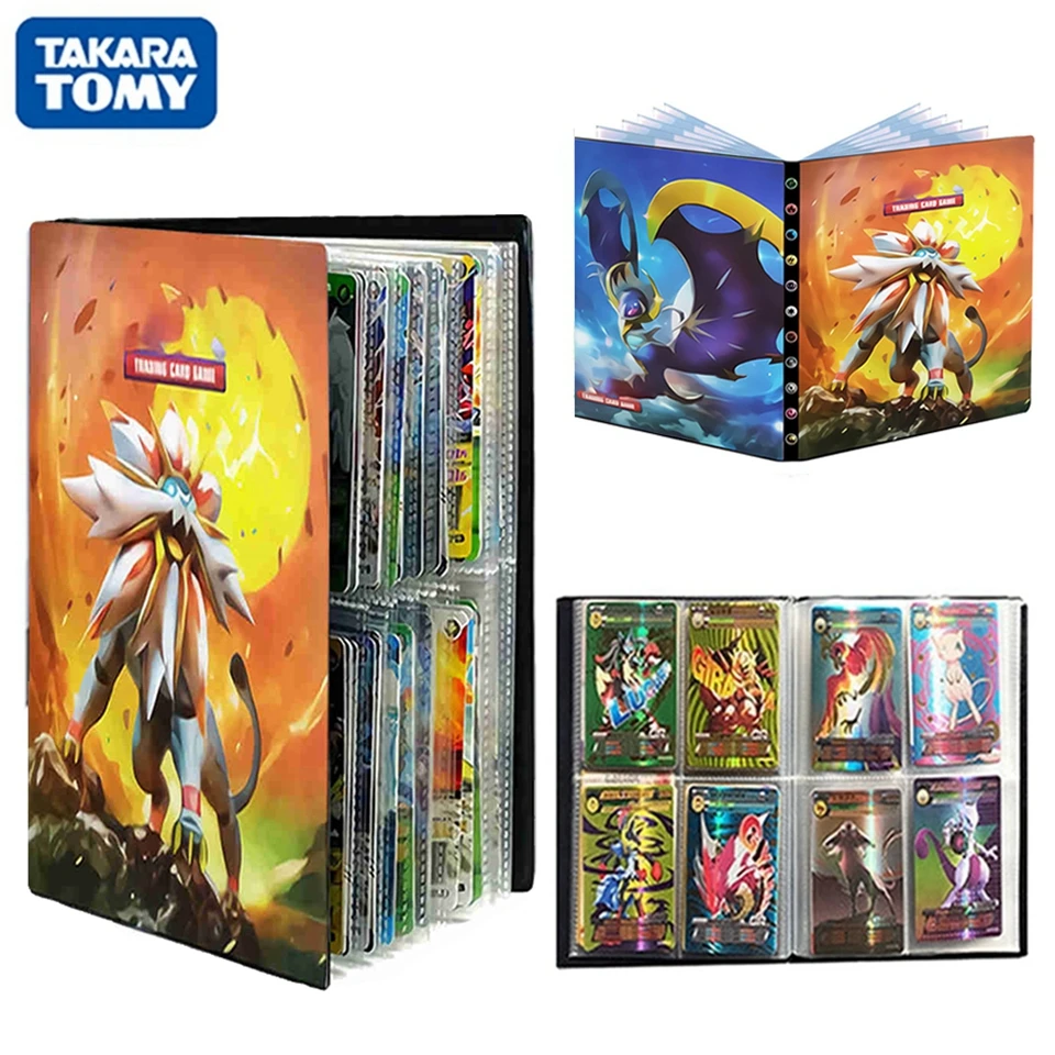 

TAKARA TOMY 240Pcs Pokemon Cards Album Book cool Game Card VMAX GX XE Folder Kawaii Cartoon Anime Collection Holder Kids Toys