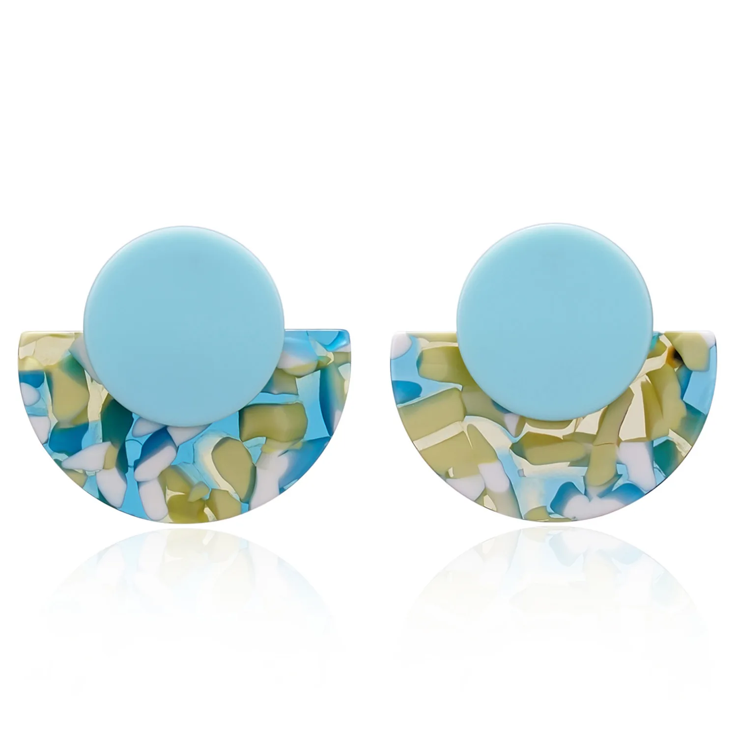 Богемные ацетатные акриловые серьги гвоздики для женщин трендовые Boho цветные