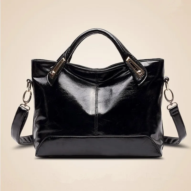 

The new 2019 female bag in Europe and the commuter burglar robbed PU handbag vintage oil wax leather handbag single shoulder bag