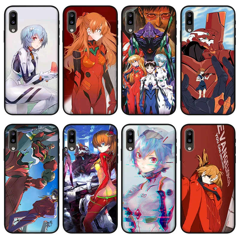 

Черный силиконовый чехол с мультяшным рисунком AYANAMI ei для Redmi Note 5 6 7 8 10 Pro 9S 9A, чехол для Xiaomi Redmi K20 K30 K40 Pro